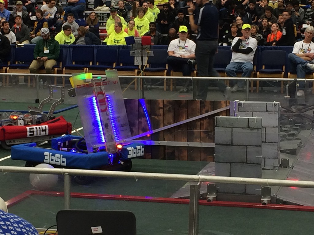 our robot opening the Sally Port defense