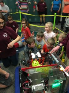 children learning about our robot