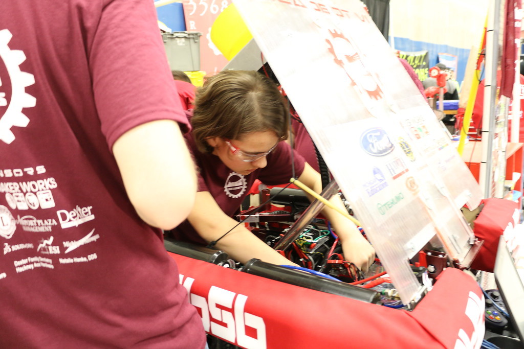 Sierra makes repairs to robot